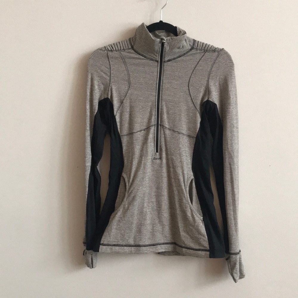 Lulumelon gray/Black stripe pullover - 6